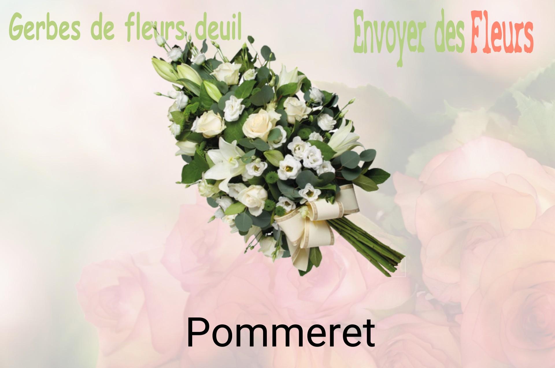 Gerbe de fleurs de deuil livrée à Pommeret